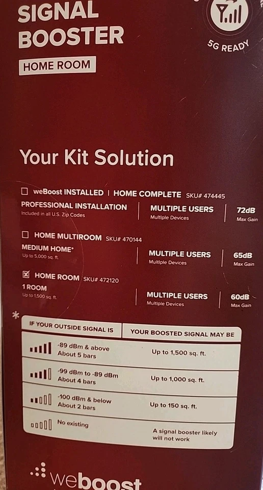 NIB weBoost Home Room Cell Phone Signal Booster - 472120- 5G READY - Image 3 of 4