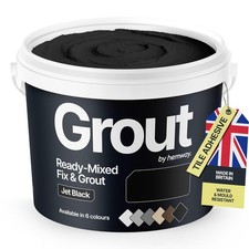 Jet Black Ready Mixed Grout & Fix | Floor, Wall & Tile Adhesive | Water-Resistan