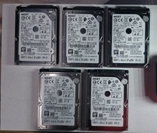 Lot of 5 HGST 1TB 7200RPM 2.5" SATA III 6Gb/s Hard Drives HTS721010A9E630