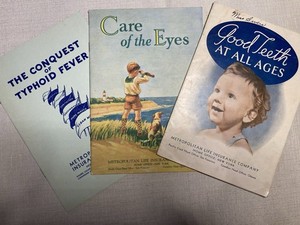 Metropolitan Life Insurance Co. Health Pamphlets Lot: Typhoid, Eyes, Teeth