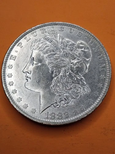 1882-O $1 Morgan Silver Dollar Better Date. Strong Strike. Au/Ms