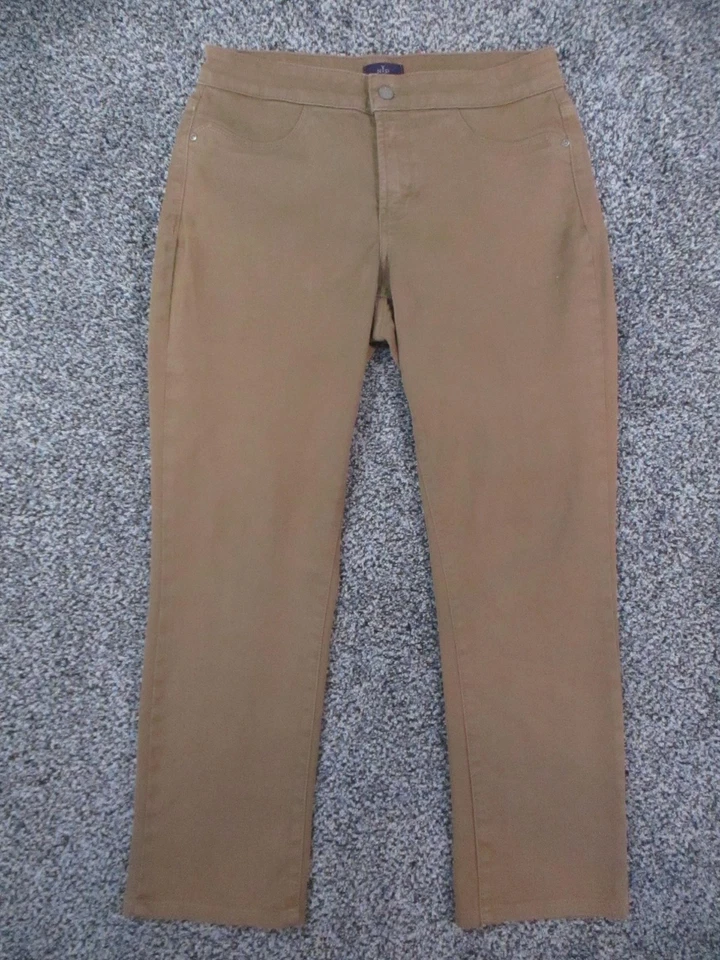 NYDJ Legging Pants Womens 4P Brown Stretch Lift Tuck Technology Made USA 28x27 - Image 2 of 4