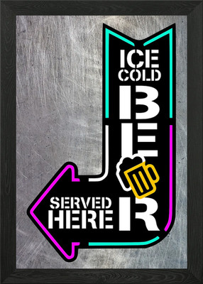 EISKALTER BIERKRATZER Gerahmtes Wandbild Poster Leinwanddruck Bild