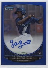 2013 Bowman Chrome Prospects Blue Refractor 46/150 Gabriel Guerrero Auto 2d9