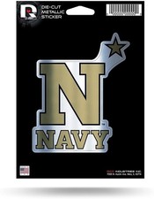 US Naval Academy Midshipmen Navy 5 Inch Sticker Decal Metallic Shimmer Design...