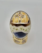 BYRON MOLDS 1976 Ceramic Easter Egg Hand Painted Vintage
