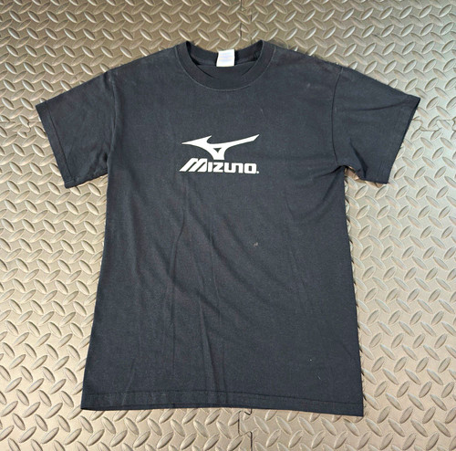 Mizuno, Mizuno Never Settle Men's S Black Graphic Logo T-Shirt Short Sleeve Crew Neck