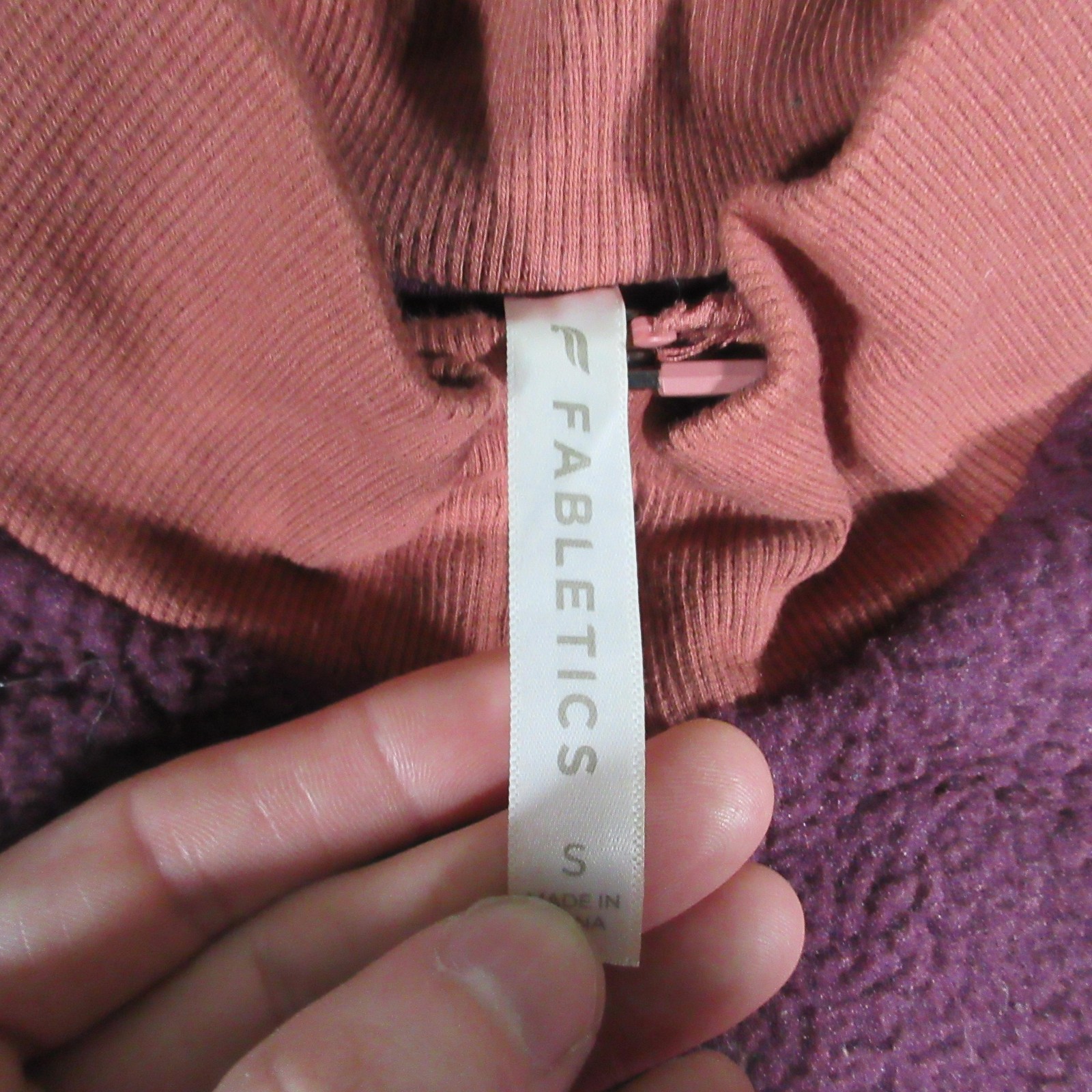 Fabletics Jacket Womens Small Purple Colorblock F… - image 2