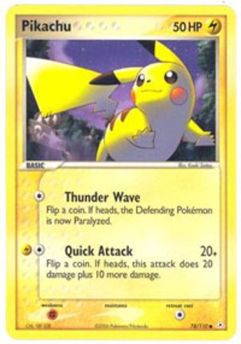 Pikachu - 78/110 - Common NM, English Pokemon EX Holon Phantoms