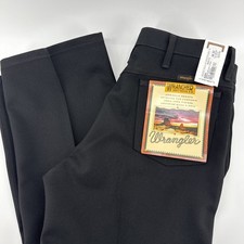 New Wrangler Wrancher 82BK Black 36x32 Regular Fit Boot Cut Cowboy Dress Pants