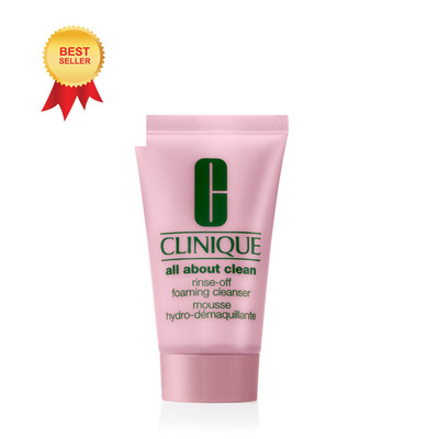 Clinique All About Clean Rinse-Off Foaming Face Wash With 1 Fl Oz (Pack of 1) 