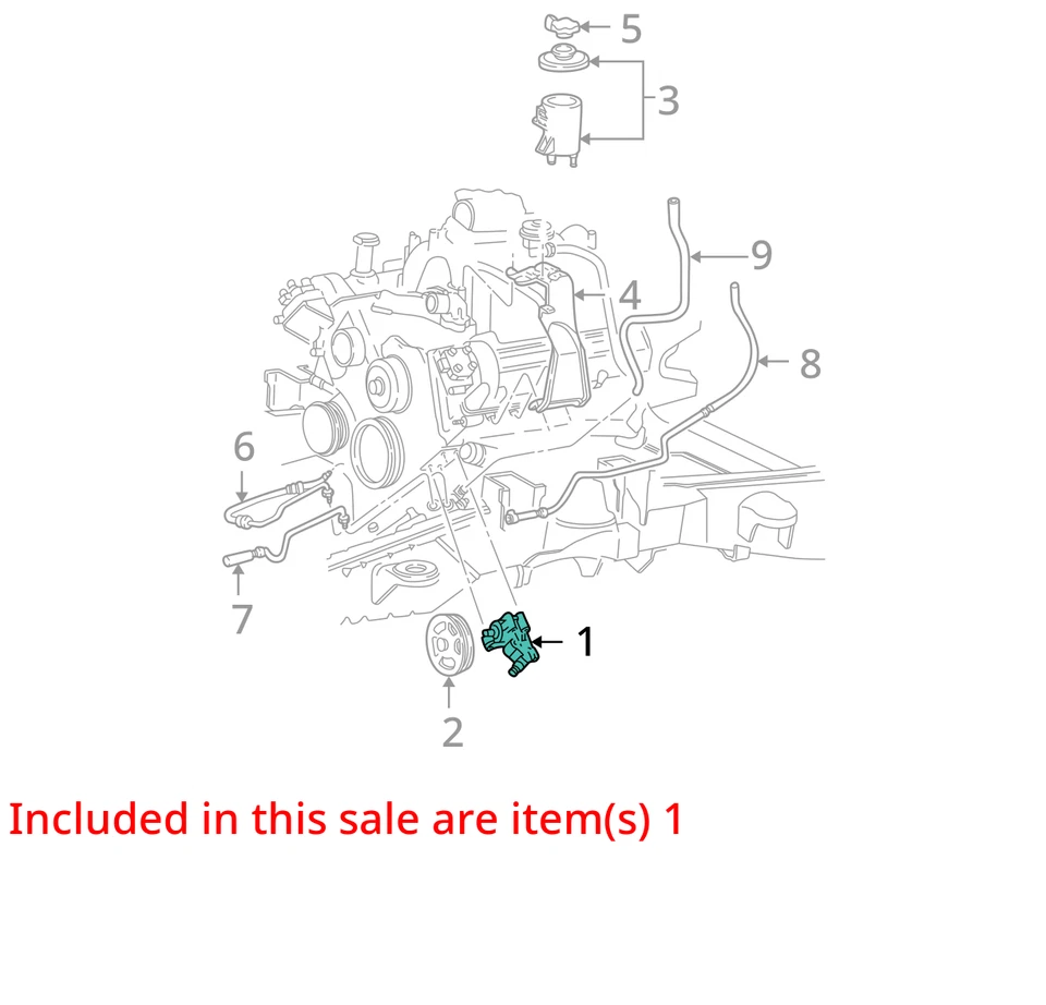 2001 2002 Ford Expedition Power Steering Pump Assembly 148k OEM - Image 4 of 4