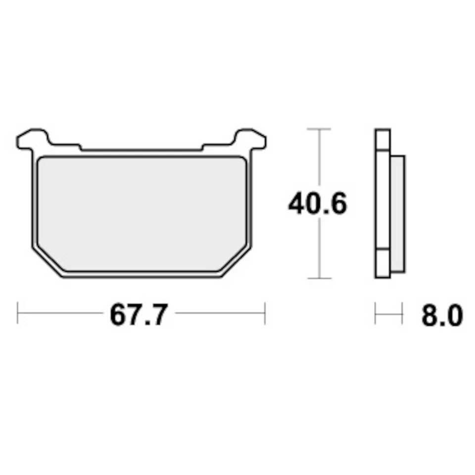 Pastillas de freno delanteras clásicas carreras de carretera SBS Kawasaki GPZ 550 1982-1983 Foto 2 de 4