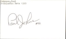 Paul Johnson Signed 3x5 Index Card Cut d.73 Autograph Den