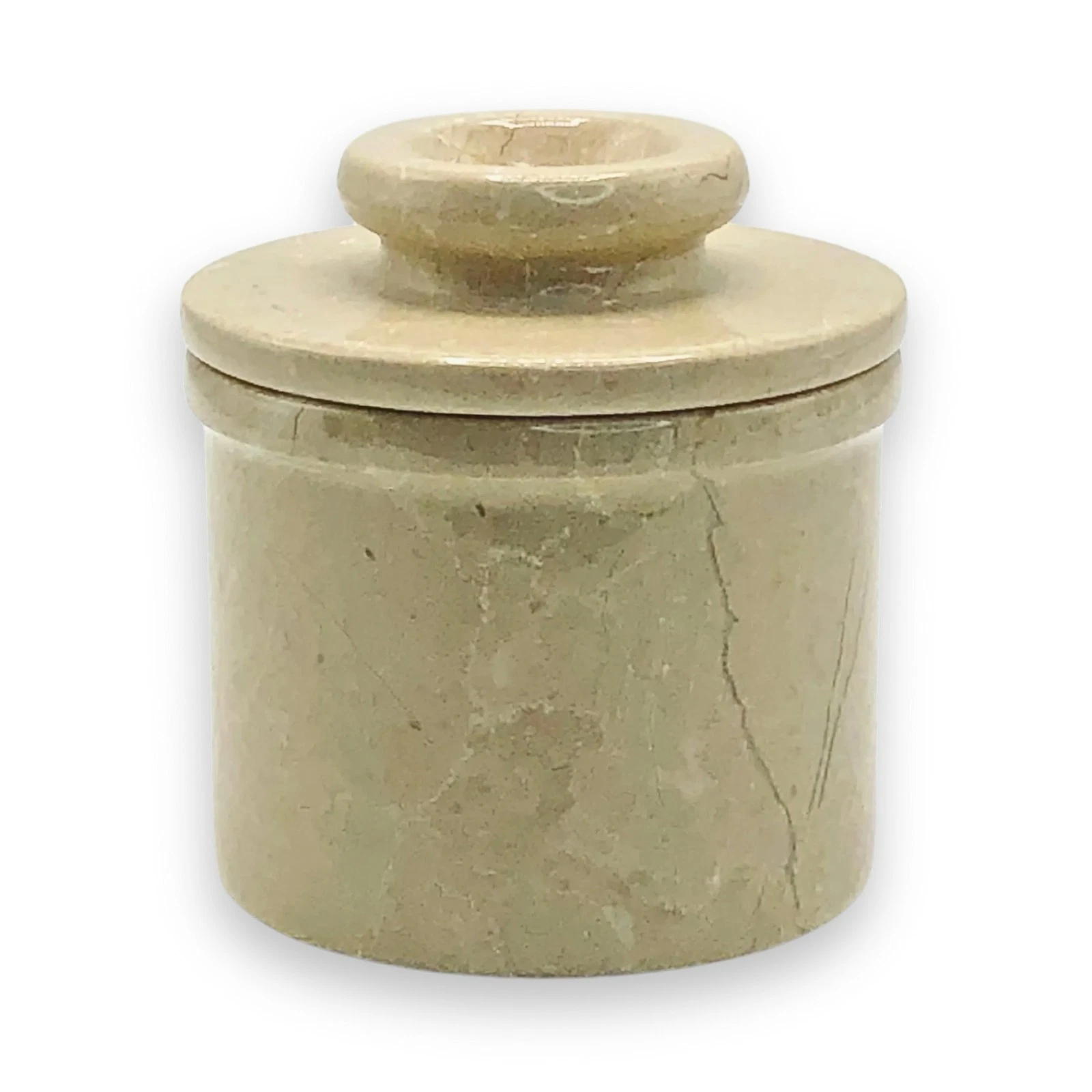 Marble Butter Keeper with Lid | French Butter Crock for Countertop