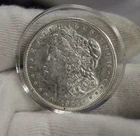 1921 D US Morgan Silver Dollar $1 AU (Cleaned)