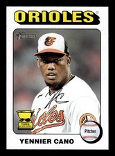 2024 Topps HERITAGE YENNIER CANO WHITE BORDER PARALLEL ORIOLES #121