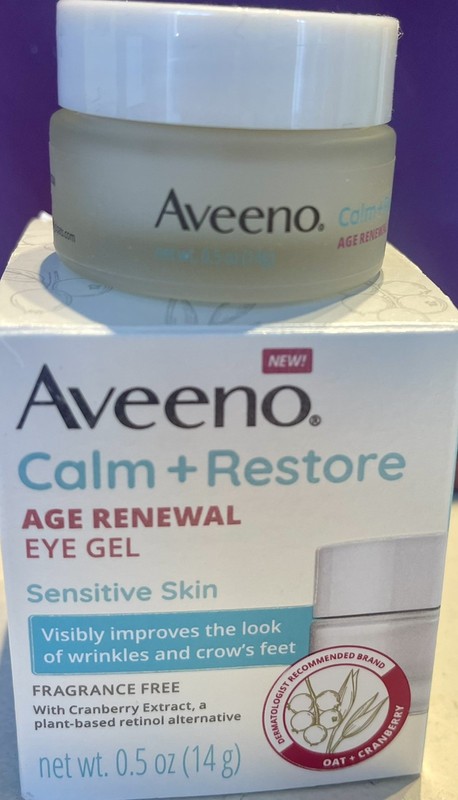 NEW IN BOX! Aveeno Calm + Restore Age Renewal Eye Gel (0.5fl/14ml)
