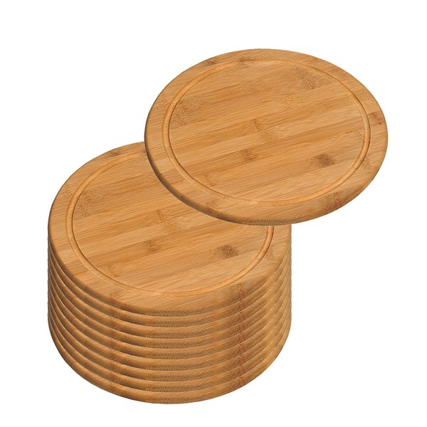 10Er SET Kesper 58442 Fleischteller Ø 25 Cm Aus Fsc®-Zertifiziertem Bambus / ...-image