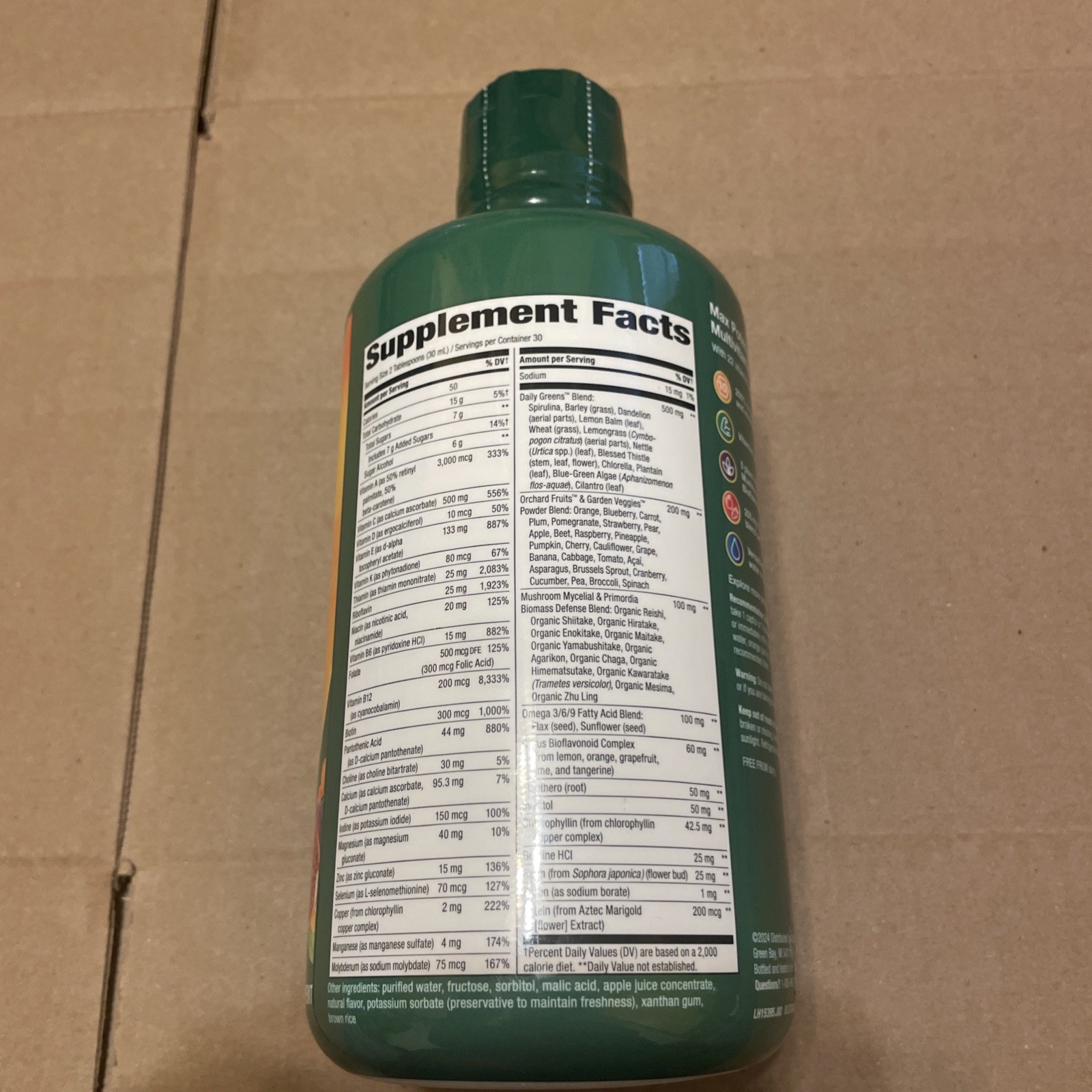 Nature's Way Alive! Max Potency Liquid Multivitamin for Women & Men 30.4oz 2026+