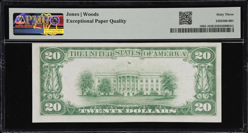 Princeton, IL $20 1929 T1 Fr. 1802-. Citizens First NB. #2413 PMG CU 63 EPQ - Image 2 of 2