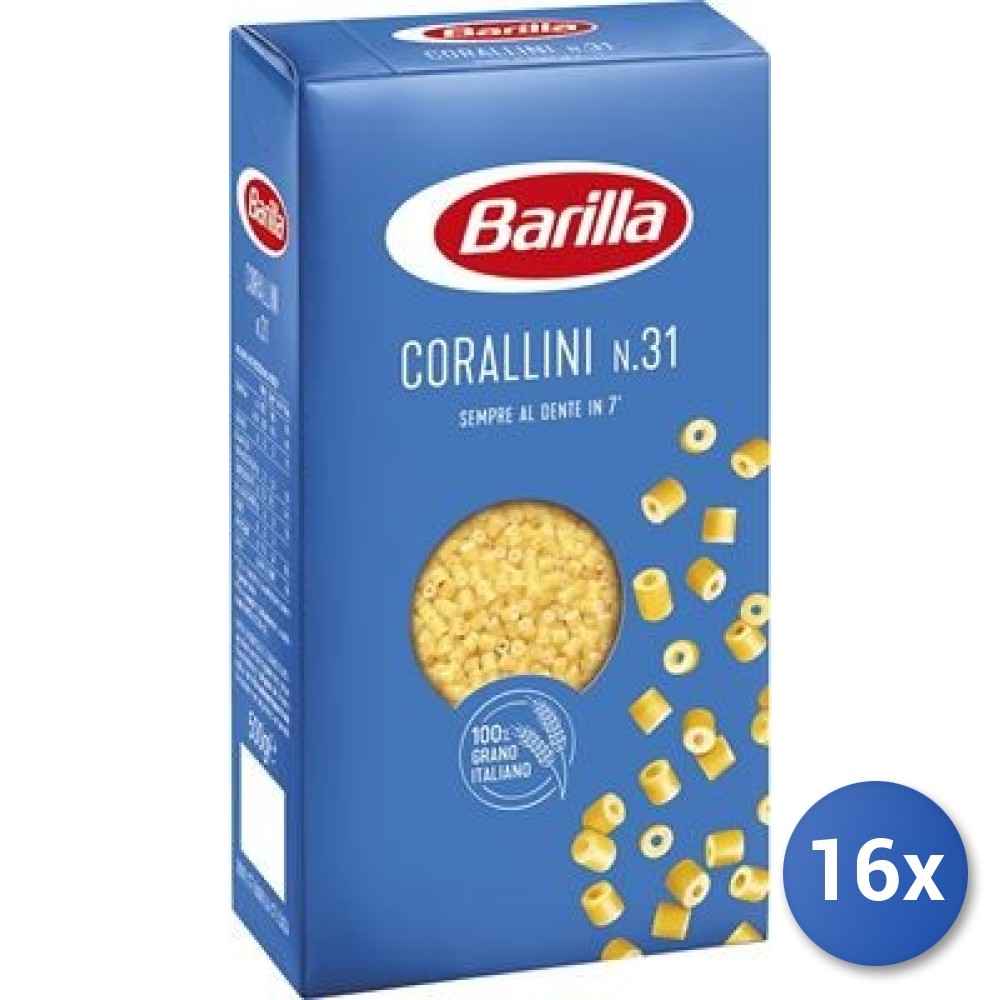 16X Multipack Barilla Semolina 31 Corallini 500G