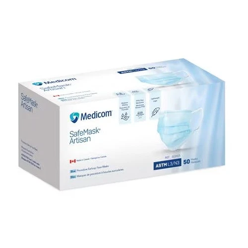 Medicom 221415 SafeMask Artisan Earloop Face Masks ASTM Level 3 Blue 50/Bx
Opens in a new window or