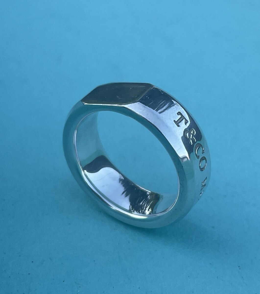 Tiffany & Co. Heavy Sterling Silver 1837 Makers Band Ring Sz Tiffany & Co. Heavy Sterling Silver 1837 Makers Band Ring Sz