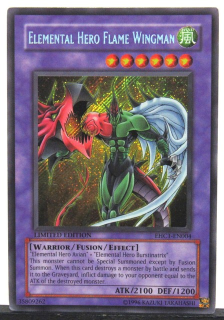 Yu-Gi-Oh! TCG Elemental Hero Flame Wingman Elemental Hero Collection 1 ...