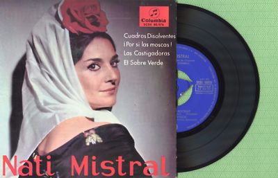 NATI MISTRAL / Cuadros Disolventes / COLUMBIA SCGE 80978 Pres. Spain 1965 EP EX+