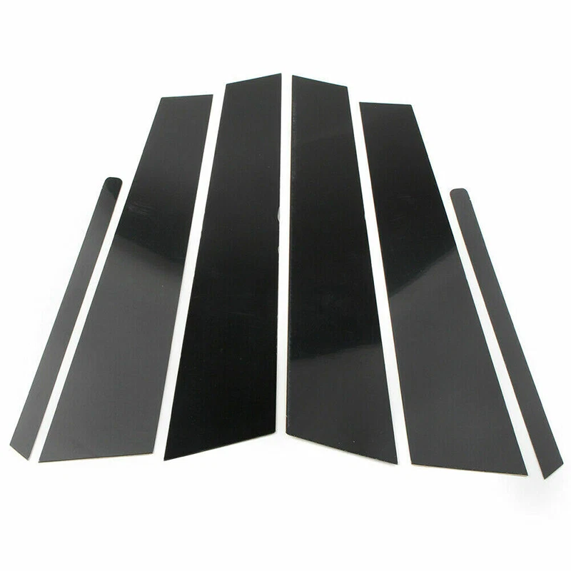 Kit de cubierta de moldura de postes de pilar de ventana de puerta negro brillante 6X para Kia Optima 2011-2015 Foto 2 de 4
