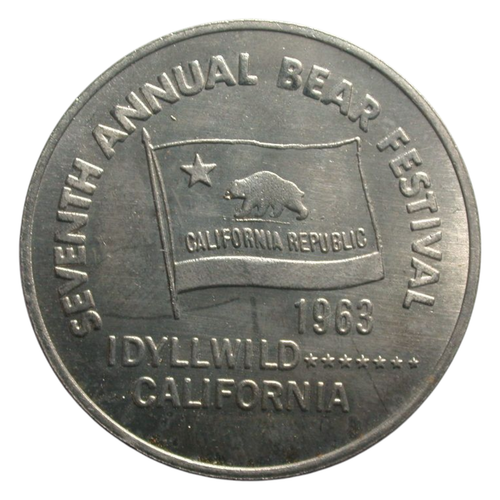 Idyllwild, CA 1963 Bear Festival Medal - Picture 2 of 2