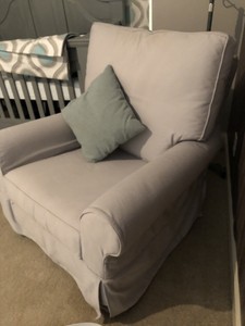 pottery barn swivel glider