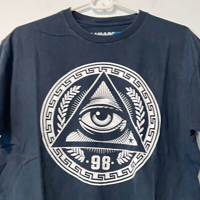 Vintage Tony Hawk Mens All Seen Eye T-Shirt Size M Black Graphic