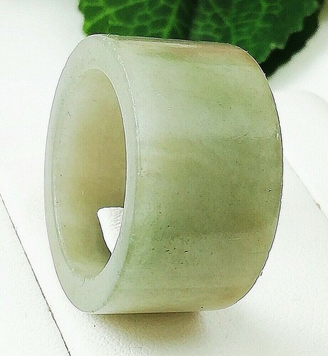Anillo Jade Verde Talla 8 Jadeíta Natural Superficie Amplia Curación Piedra Preciosa Fina Pura - Imagen 5 de 12