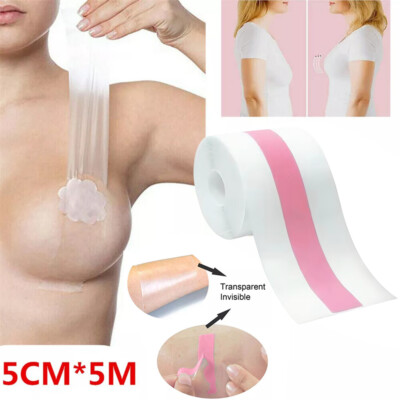Unsichtbares Boob Tape Frauen BH Brustwarzenabdeckung selbstklebend Push-up Bruststraffung Band UK
