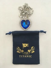 Titanic Heart of the Ocean Necklace with Soft Pouch 