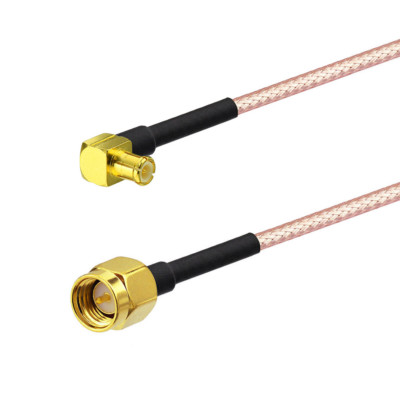Eightwood MCX Plug Right Angle to SMA Male RF Coaxial Cable RG316 1.2M Extension