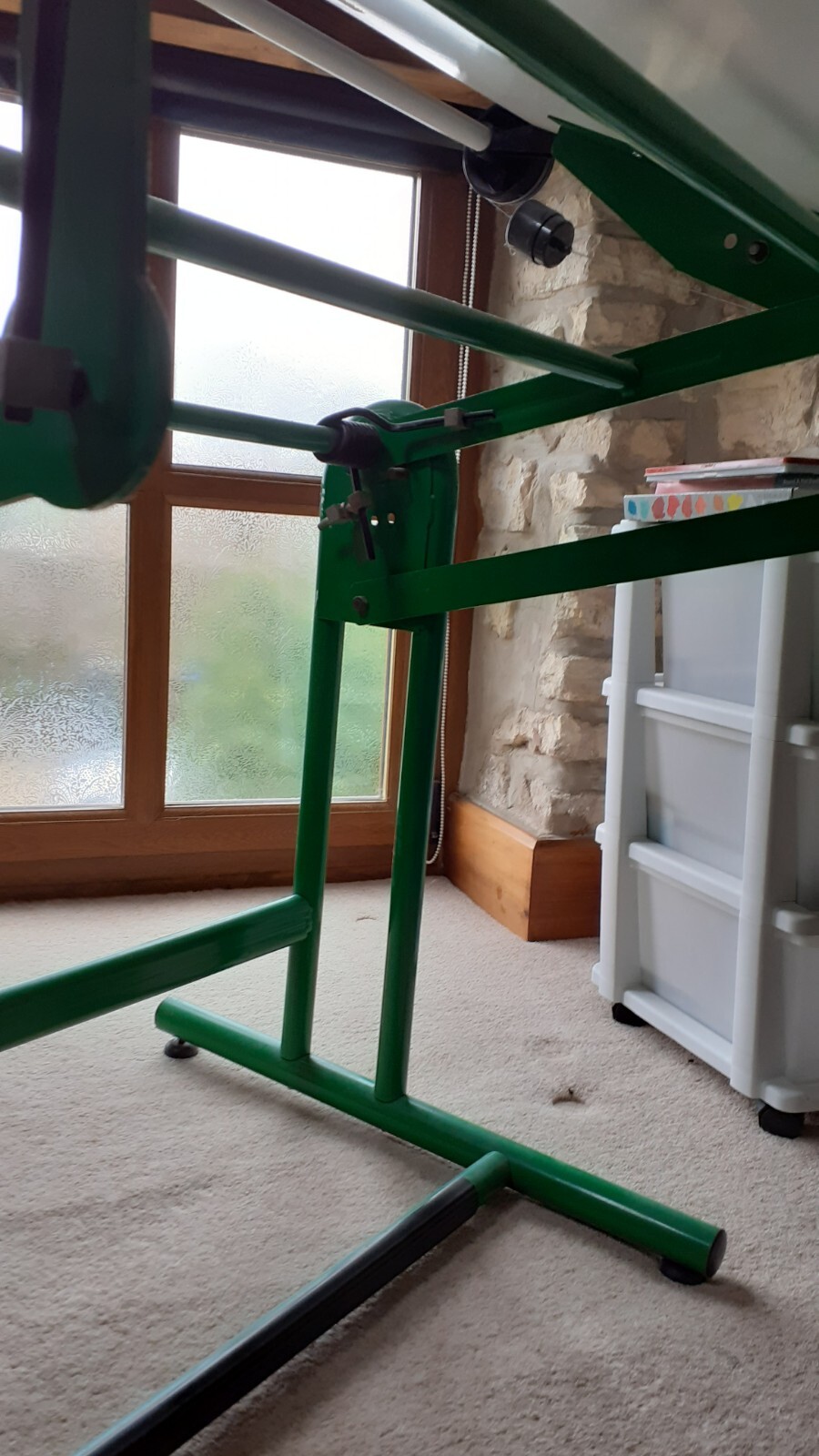 A1 drafting board with parallel motion on Zucor Bieffe stand with stool