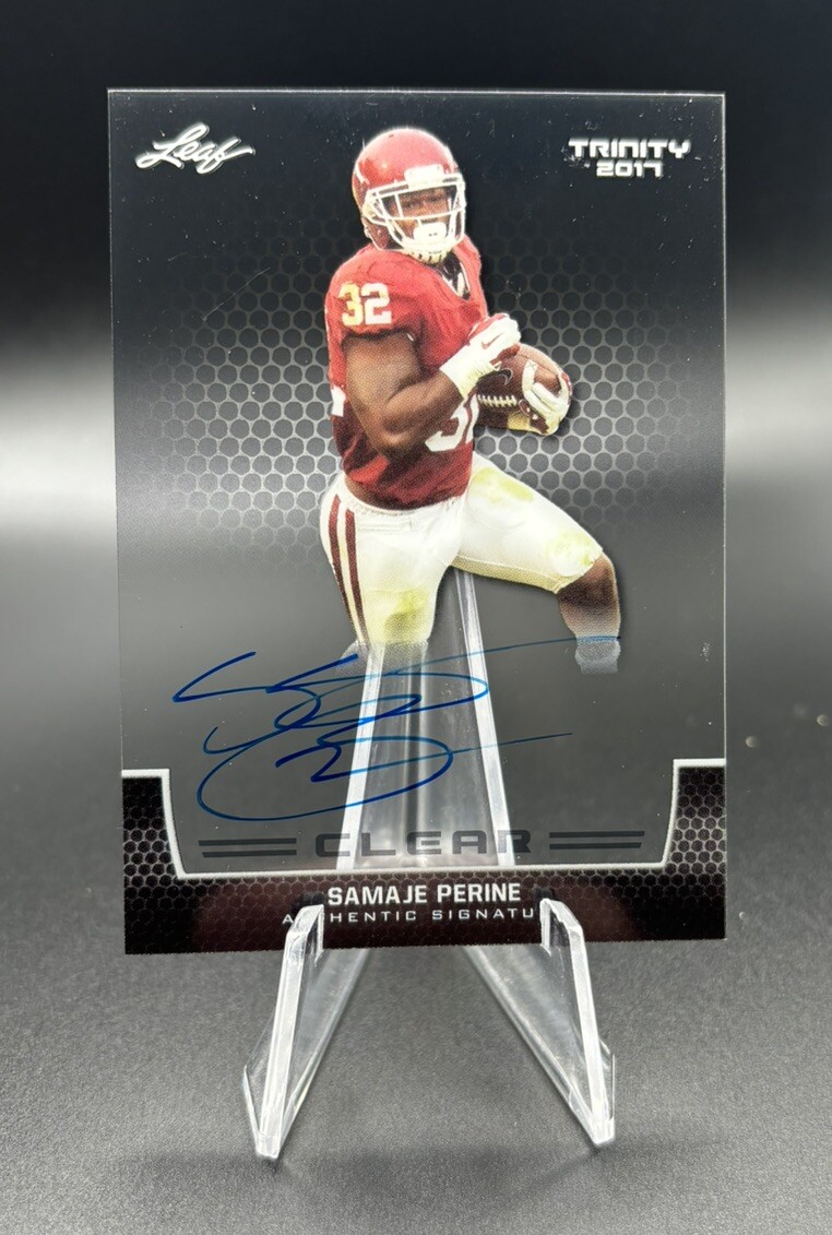 Samaje Perine Leaf Metal Draft Touchdown Kings Autographs #SP1 Base