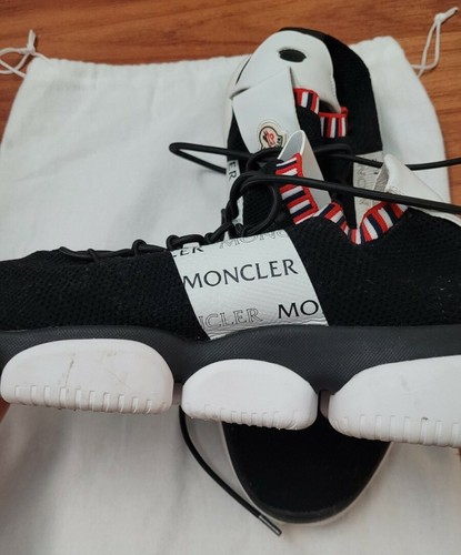 Moncler Men's The Bubble Sneakers in Black white and red size 43 - Picture 5 of 5