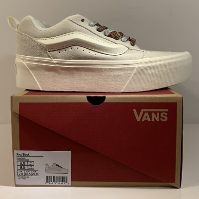 Vans Knu Stack White Multi-Color Laces (Womens) Size 9.5 VN000CRS448 - BRAND NEW