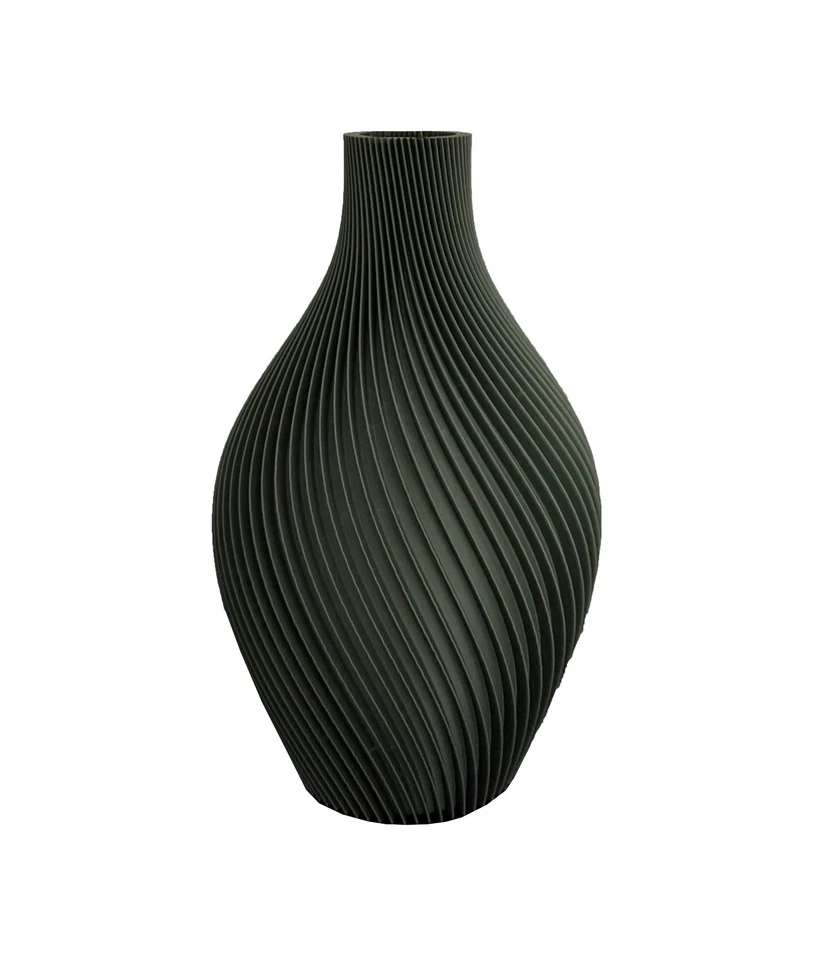 moderne 3D Spiralvase rund für Trockenblumen / versch. Farben und Größen / PLA - Bild 3 von 4