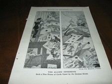 1918 Original POLITICAL CARTOON - GERMAN POV of ALLIES as HOUSE of CARDS WWI