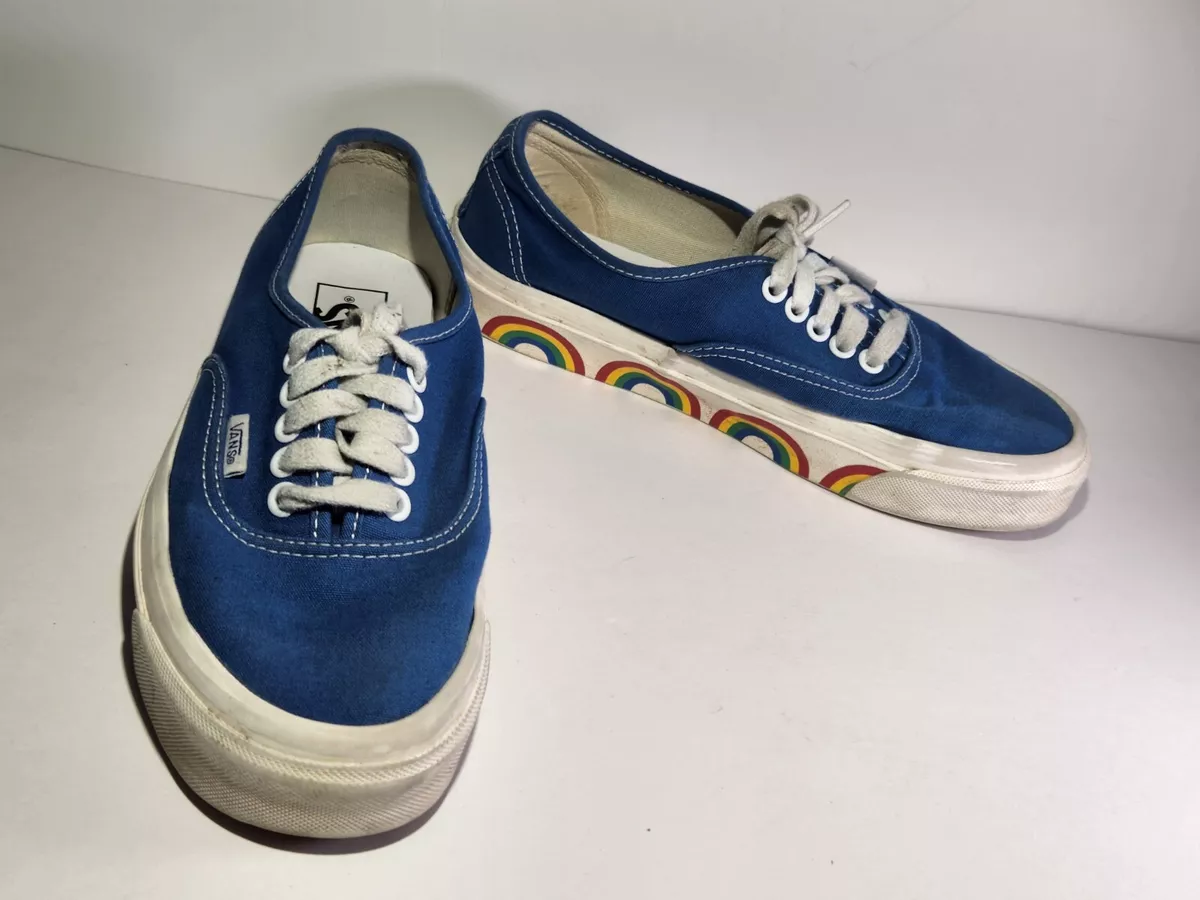 VANS ANAHEIM FACTORY AUTHENTIC 44 BLUE rainbow sole scene as Size