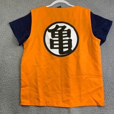Camisa Dragon Ball Son Goku Para Hombres XL Estilo Tortuga Artes Marciales Naranja/Azul