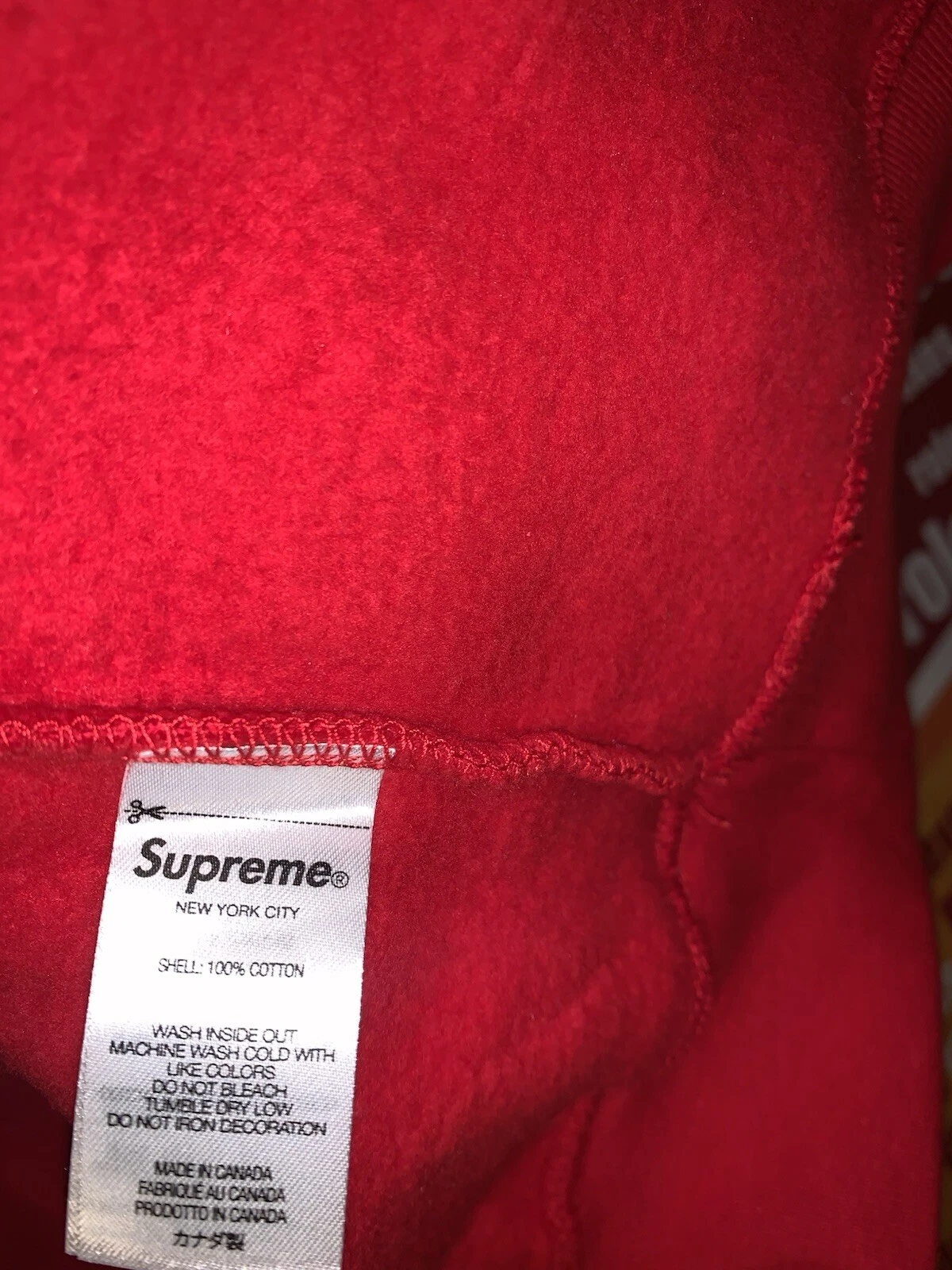 Felpa con cappuccio Supreme Bling Box logo rosso