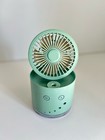 Portable Rechargeable Fan with Humidifier - Foldable Design, Mood Light