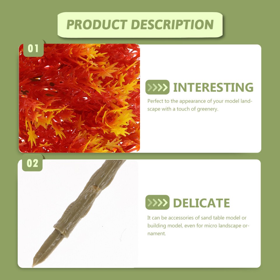 4 Pcs Landscape Model Tree Micro Plants Accessories Maple Miniature