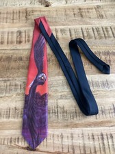 RALPH MARLIN Harley Davidson Men's Neck Tie Motorcycle Eagle RED Necktie VTG '87
